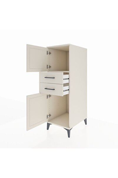 Dienni Kronos Dolap Tek Raflı 2 Çekmeceli 2 Kapaklı 44x59x134 Aytaşı-Aytaşı