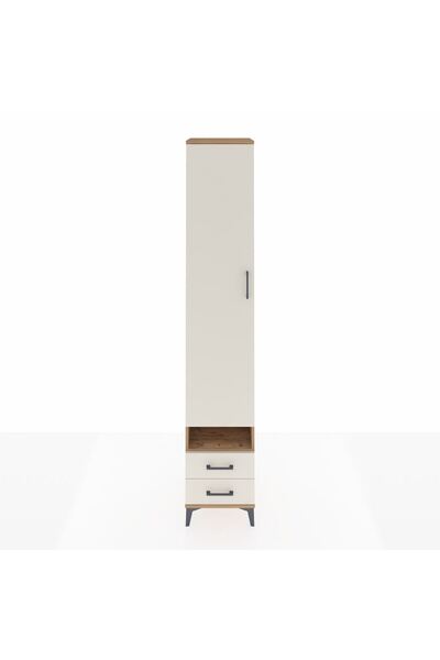 Dienni Hyperion Dolap 6 Raflı 2 Çekmeceli Tek Kapaklı 44x44x243 Çam-Aytaşı