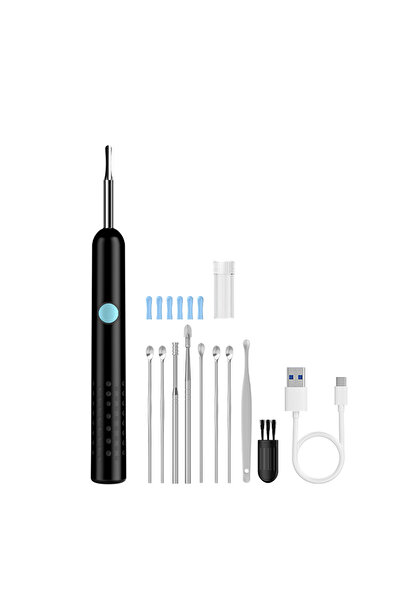 Choice1 ملاعق سوداء أكثر مرئية كاميرا الأذن HD1080P 4.2MM واي فاي الأذن اختيار للماء 6 مصابيح LED منظف الأذن Endosco