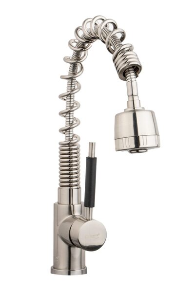Trendy's Kitchen faucet, satin finish, pull-out shower head