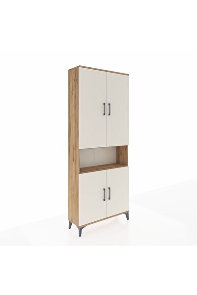 Dienni Arges Dolap 5 Raflı 4 Kapaklı 88x30x221 Çam-Aytaşı
