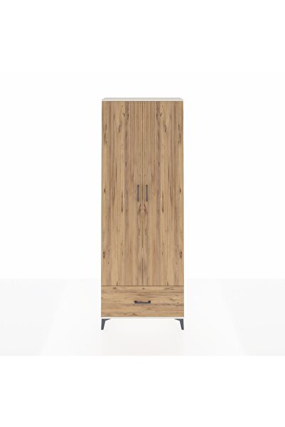 Dienni Arges Dolap 5 Raflı Tek Çekmeceli 2 Kapaklı 88x30x243 Aytaşı-Çam