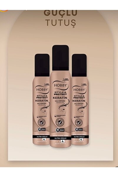 Hobby STYLE PROTECT KERATİN SAÇ KÖPÜĞÜ 150 ML 3 ADET