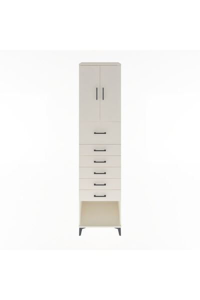 Dienni Hyperion Dolap 2 Raflı 6 Çekmeceli 2 Kapaklı 60x44x243 Aytaşı-Aytaşı