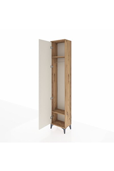 Dienni Arges Dolap 2 Raflı Tek Kapaklı Tek Askılı 44x30x221 Çam-Aytaşı