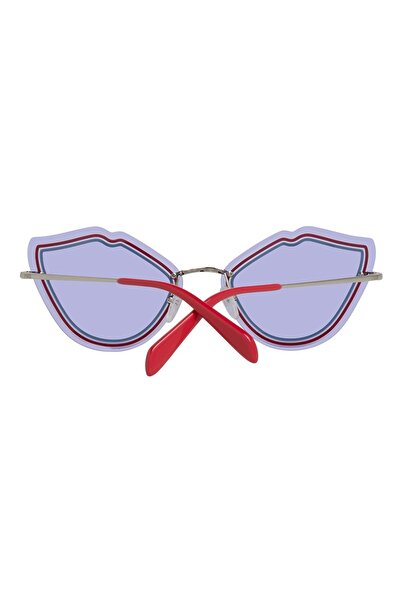 Emilio Pucci Sunglasses with polarized lenses and metal frame, Red, Silver, 64-15-140