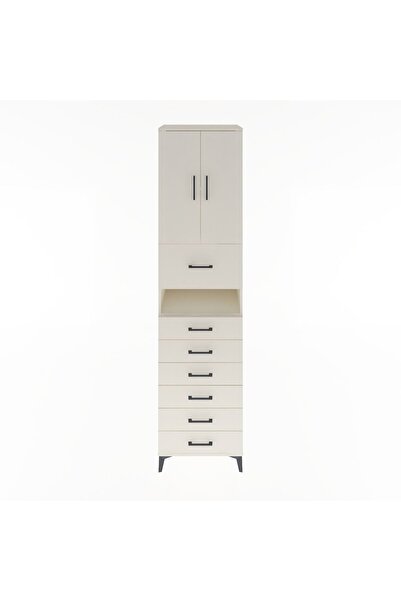 Dienni Hyperion Dolap 2 Raflı 7 Çekmeceli 2 Kapaklı 60x44x243 Aytaşı-Aytaşı