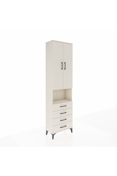 Dienni Arges Dolap 4 Raflı 4 Çekmeceli 2 Kapaklı 60x30x221 Aytaşı-Aytaşı