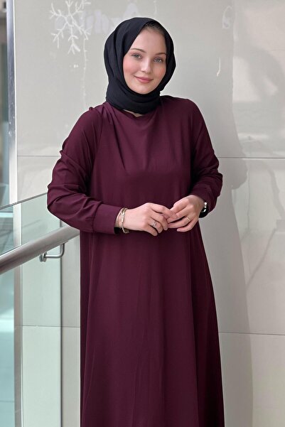 Ceremony Basic Uzun Kollu Bambu Elbise