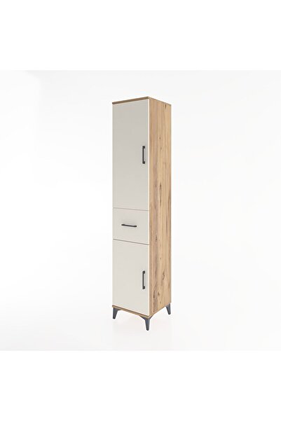 Dienni Hyperion Dolap 4 Raflı Tek Çekmeceli 2 Kapaklı 44x44x221 Çam-Aytaşı