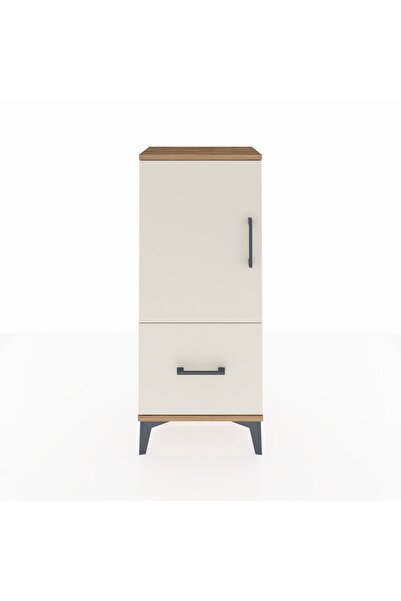 Dienni Arges Komodin 2 Raflı Tek Çekmeceli Tek Kapaklı 44x30x106 Çam-Aytaşı