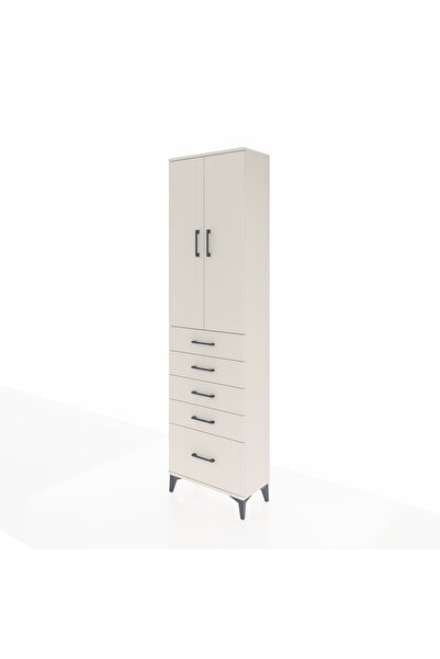 Dienni Arges Dolap 2 Raflı 5 Çekmeceli Tek Askılı 60x30x221 Aytaşı-Aytaşı