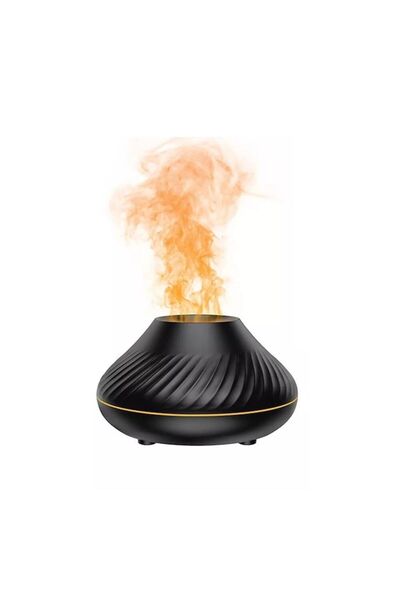 SMARTECH Difuzor de uleiuri esențiale tip flacără, aromaterapie, umidificator de aer, rezervor de 130 ml, lumină de noapte reglabilă