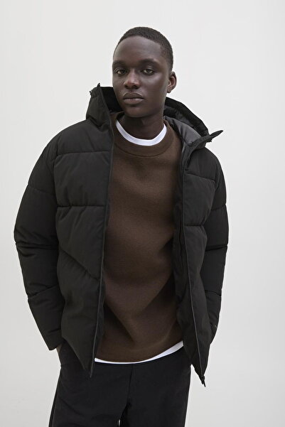 Jack & Jones Erkek Kapüsonlu Puffer Ceket - Global