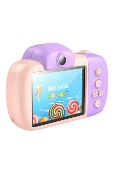 Hoco Cameră video pentru copii DV201, suportă 32 GB, baterie de 600 mAh, roz și violet