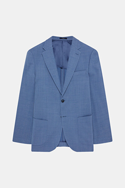 W Collection MAVİ DÜĞMELİ PAMUK/YÜN CEKET