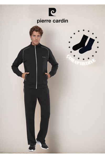 Pierre Cardin Erkek Giyim Fermuarlı Yaka Pamuklu & Kutulu Eşofman Takımı OL.PC.7055.001