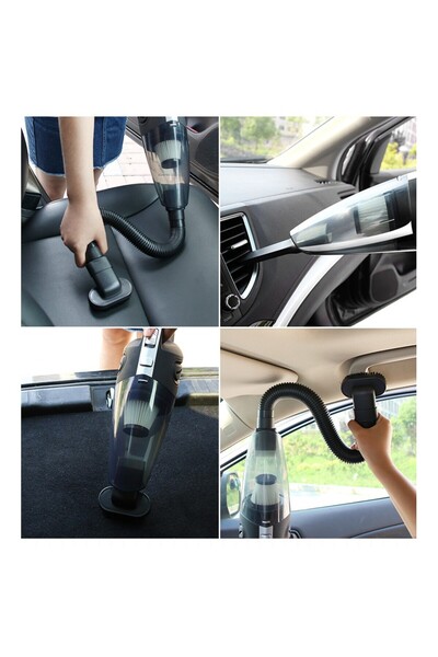 Flippy Turbo Portable Handheld Vacuum, Wet & Dry, 32,000 rpm, 120W, 4 Bar, 5 Accessories, Black