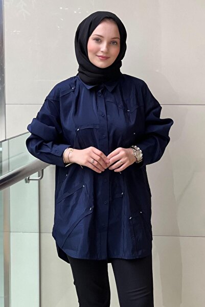 Ceremony Buttoned Long Sleeve Decorative Stitched Shirt