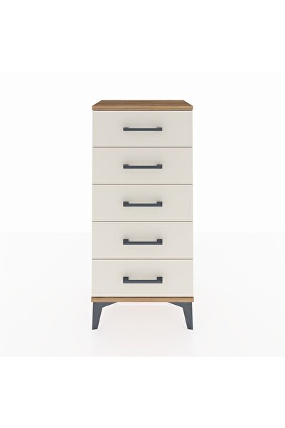 Dienni Arges Komodin 5 Çekmeceli 44x30x96 Çam-Aytaşı