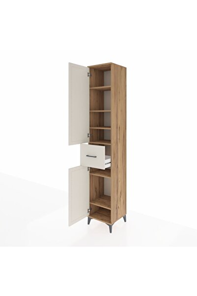 Dienni Hyperion Dolap 6 Raflı Tek Çekmeceli 2 Kapaklı 44x44x243 Çam-Aytaşı