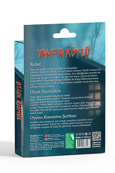EFBUTİK Vampir Köylü Kart Oyunu