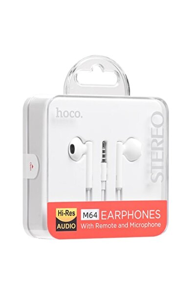 Hoco Căști cu fir și microfon, 1,2 m - Melodious (M64) - Alb