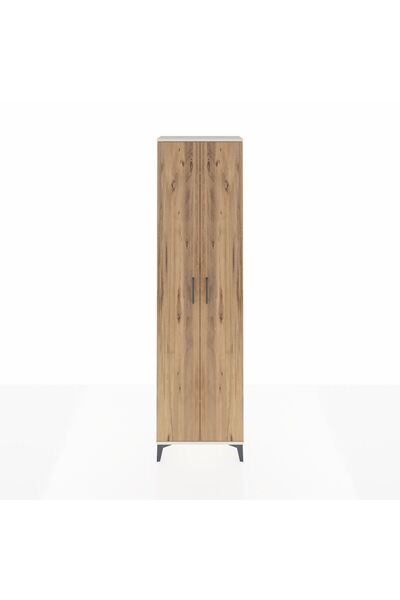 Dienni Arges Dolap 3 Raflı 2 Kapaklı Tek Askılı 60x30x221 Aytaşı-Çam