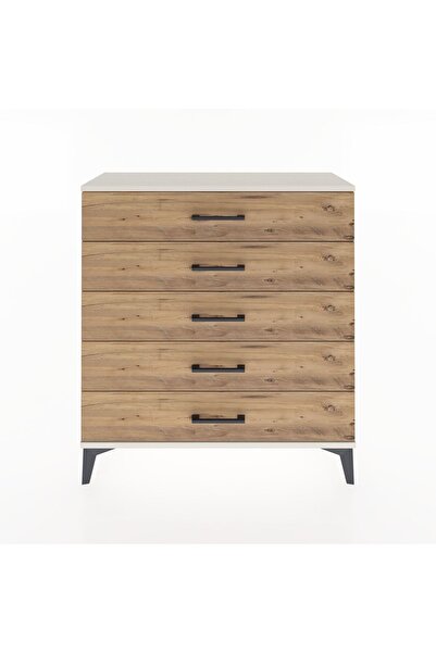 Dienni Arges Şifonyer 5 Çekmeceli 88x30x96 Aytaşı-Çam