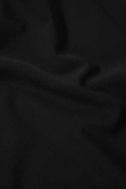 W Collection SİYAH YÜN KARIŞIMLI PİLELİ PANTOLON