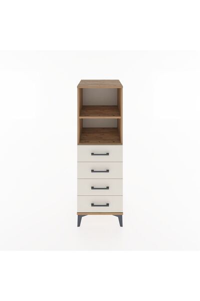 Dienni Hyperion Dolap 2 Raflı 4 Çekmeceli 44x44x134 Çam-Aytaşı