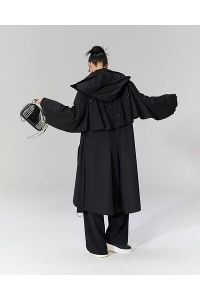 LAMANTE Siyah Trenç-M