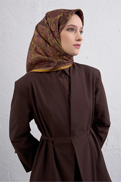 Armine Tivil İpek Etnik Desen Eşarp 9421D