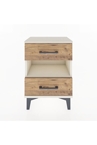 Dienni Arges Komodin Tek Raflı 2 Çekmeceli 44x30x64 Aytaşı-Çam