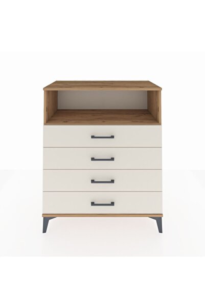 Dienni Hyperion Şifonyer Tek Raflı 4 Çekmeceli 88x44x106 Çam-Aytaşı