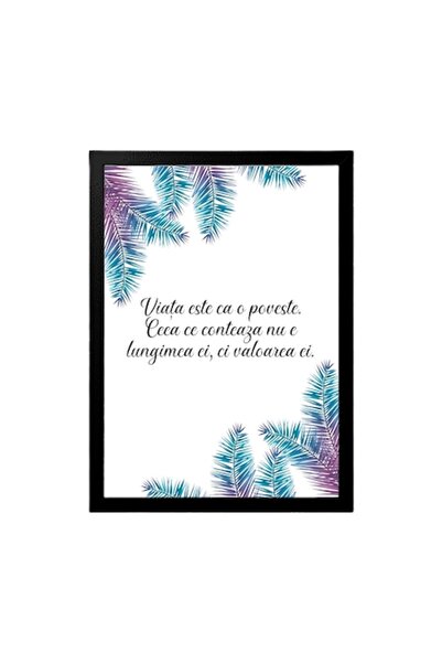 OEM Pictură decorativă cu mesaj motivațional: „Viața e ca o poveste; ceea ce ...