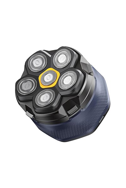 Xo Shaver with 6 Rotating Blades, 1400mAh, Waterproof, Compact, Blue