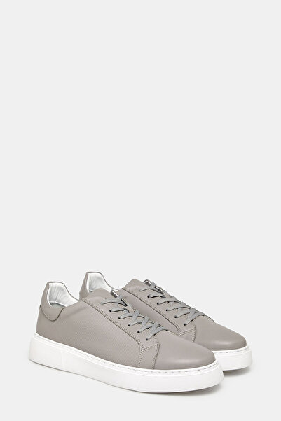 W Collection Gray Leather Sports Shoes