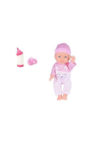 Toy Păpușa Lunabebe Little Friend cu biberon și suzetă, roz, 27 cm