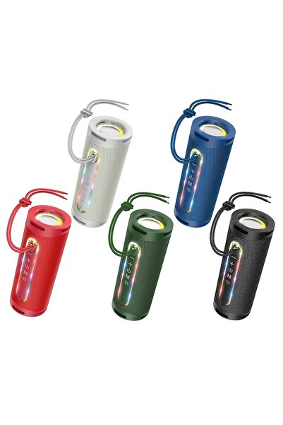 Hoco Portable Speaker HC9, Bluetooth 5.1, Pulsating Lights, Sporty, Gray