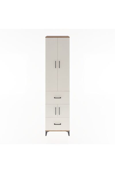 Dienni Hyperion Dolap 5 Raflı 2 Çekmeceli 4 Kapaklı 60x44x243 Çam-Aytaşı