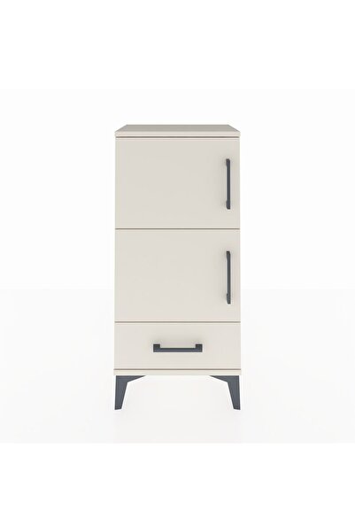 Dienni Arges Komodin 4 Raflı Tek Çekmeceli 2 Kapaklı 44x30x96 Aytaşı-Aytaşı