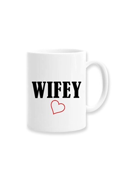 OEM Персонализирана чаша за съпругата с послание: Wifey, Betaprint, 330 мл, б...