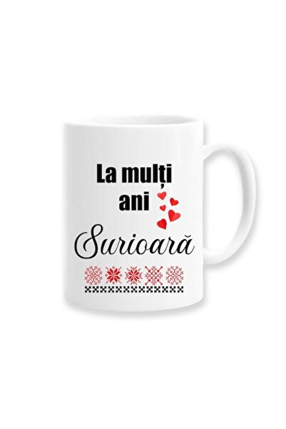 OEM Cană personalizată pentru soră cu mesajul „La mulți ani, surioară”, model...