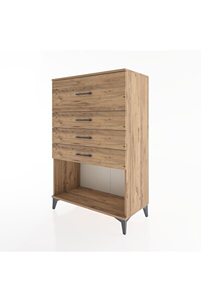 Dienni Hyperion Dolap 4 Çekmeceli 88x44x134 Çam-Çam