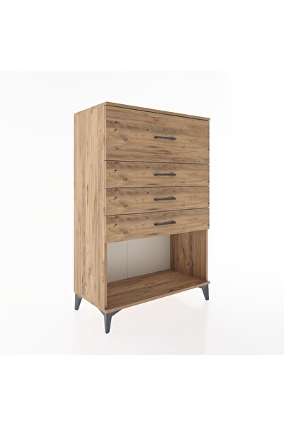 Dienni Hyperion Dolap 4 Çekmeceli 88x44x134 Çam-Çam