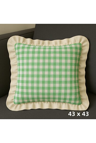 Belomia Home Collection Κάλυμμα μαξιλαριού από ύφασμα Ζεφίρ με βολάν 43x43 εκ...