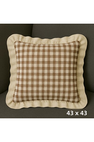Belomia Home Collection Κάλυμμα μαξιλαριού από ύφασμα Ζεφίρ με βολάν 43x43 εκ...