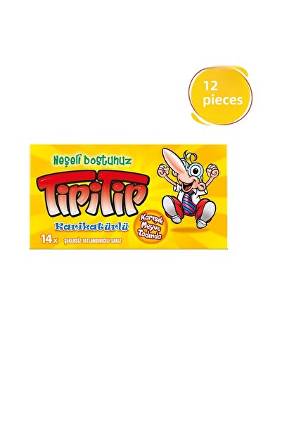 Tipitip 27 جرام علكة بنكهة الفاكهة - 12 قطعة