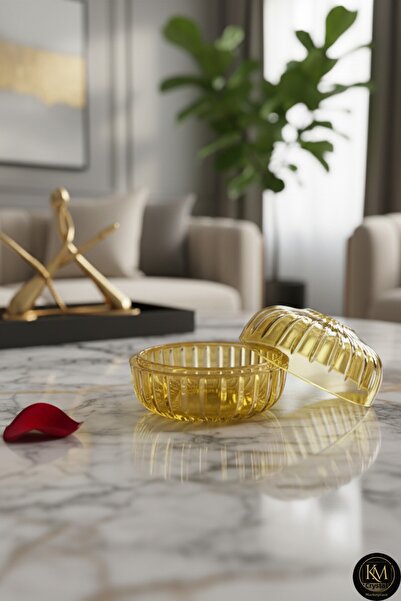 Kristal Market Handmade Cut Crystal Vertical Pattern Decorative Presentation Holder Indoor Napkin Holder